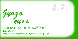 gyozo huss business card